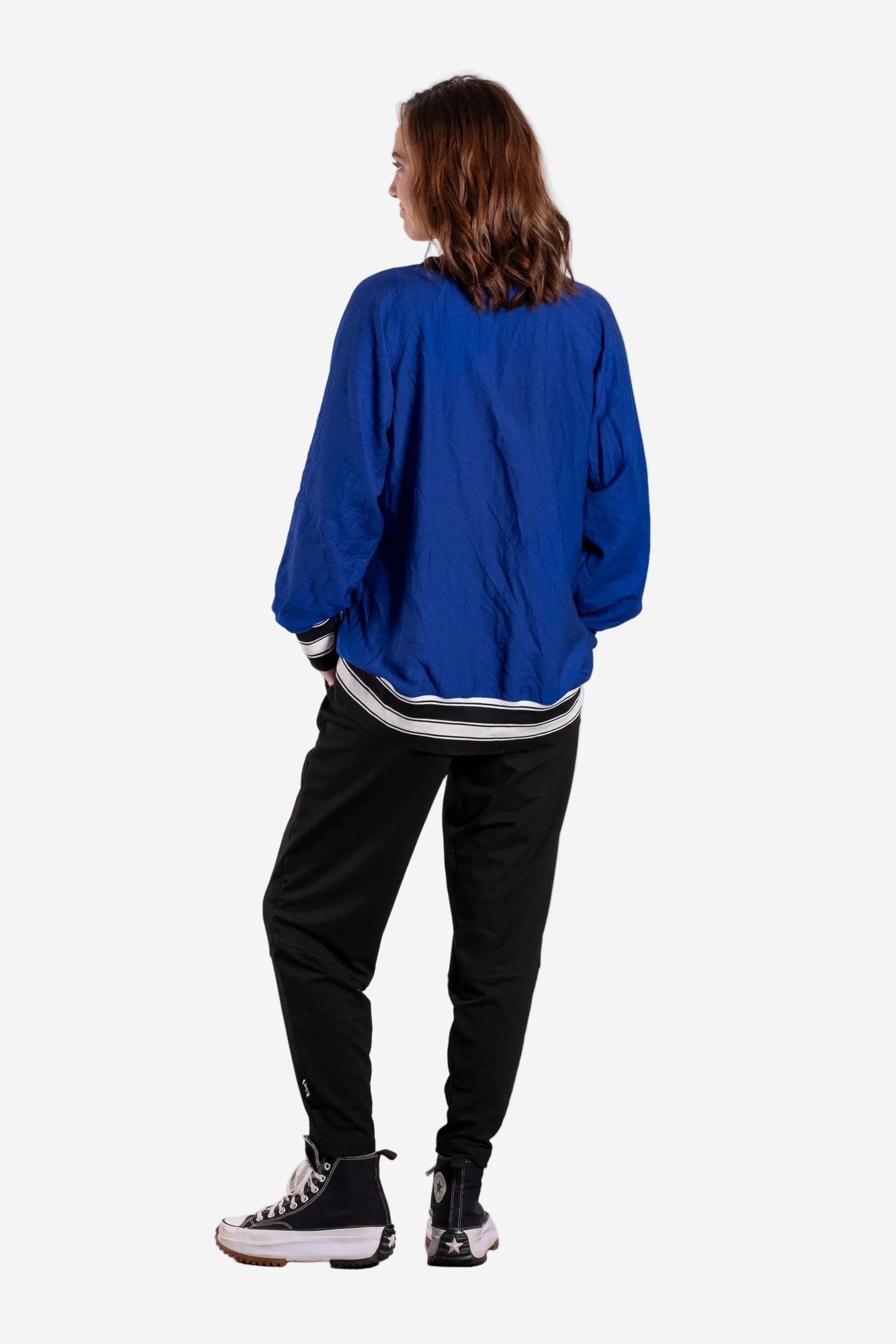 DEEANNE HOBBS TEAM SWEATER TOP - ARTIC SKY - THE VOGUE STORE