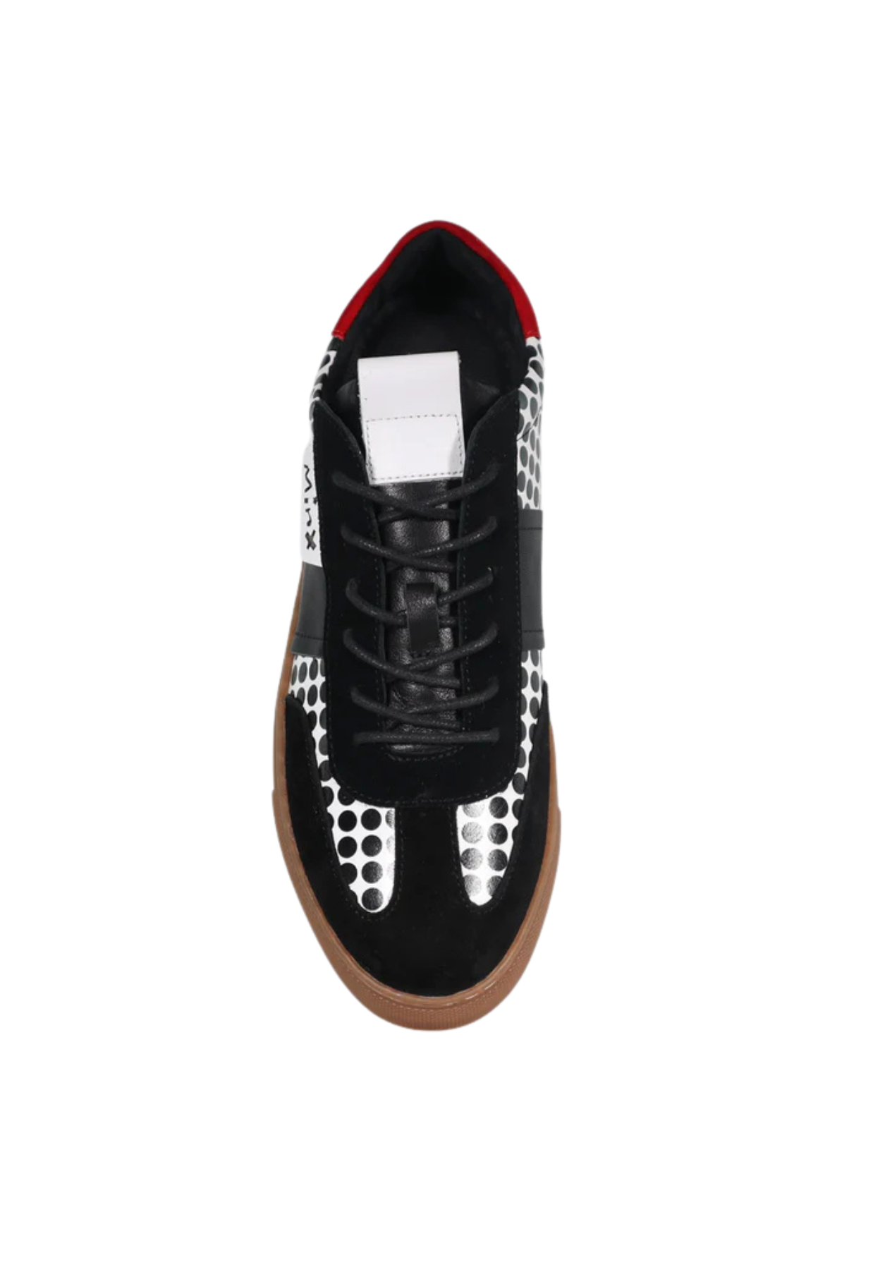 MINX TONI- WHITE BLACK SPOT RED - THE VOGUE STORE