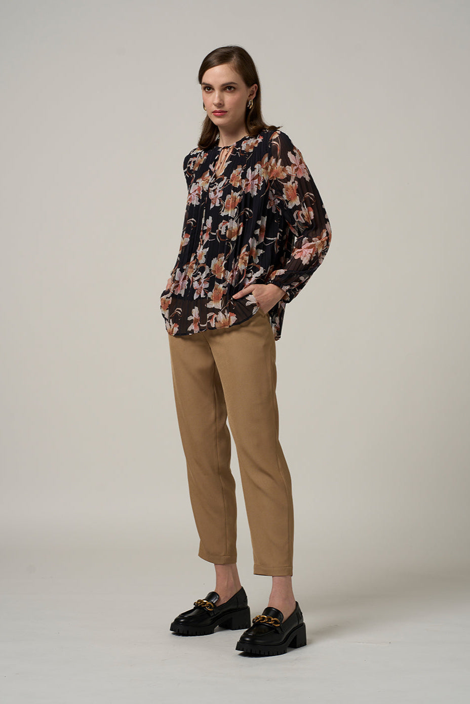 MADLY SWEETLY LILAH BLOUSE - BLACK MULTI. -THE VOGUE STORE