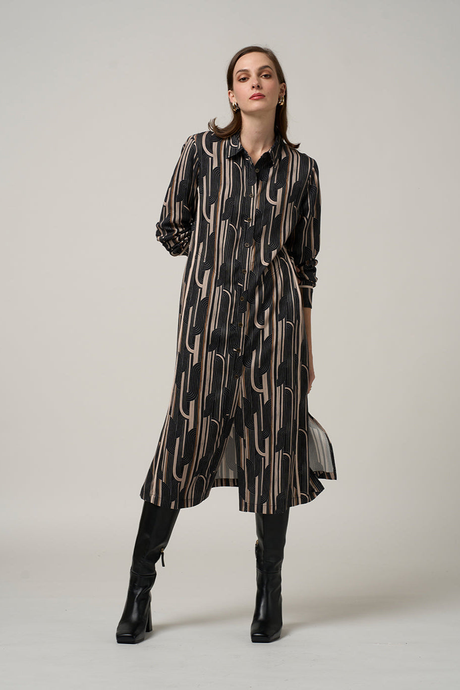 MADLY SWEETLY  FREEFALL DRESS - BLACK MULTI - THE VOGUE STORE