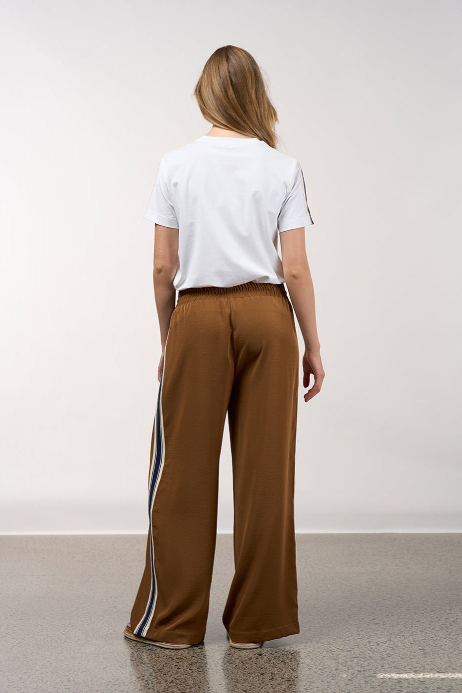 MADLY SWEETLY LINEAR PANT - CINNAMON - THE VOGUE STORE