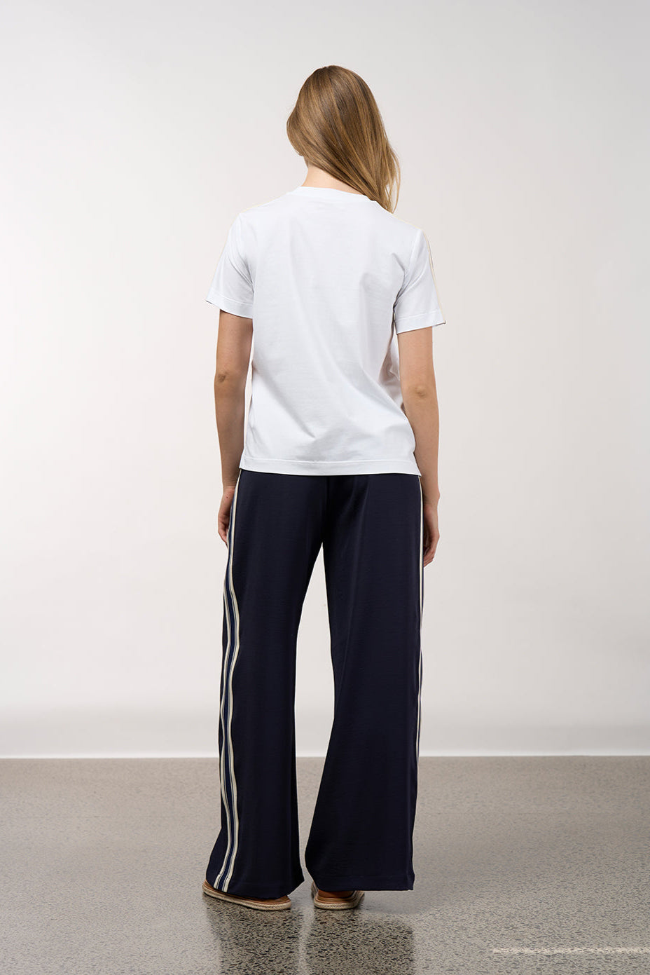 MADLY SWEETLY LINEAR TEE - WHITE - THE VOGUE STORE