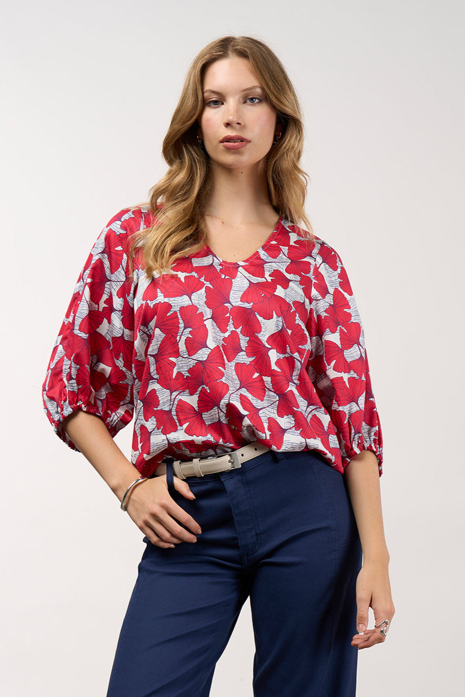 MADLY SWEETLY TAKE FLIGHT TOP - POPPY MULTI - THE VOGUE STORE