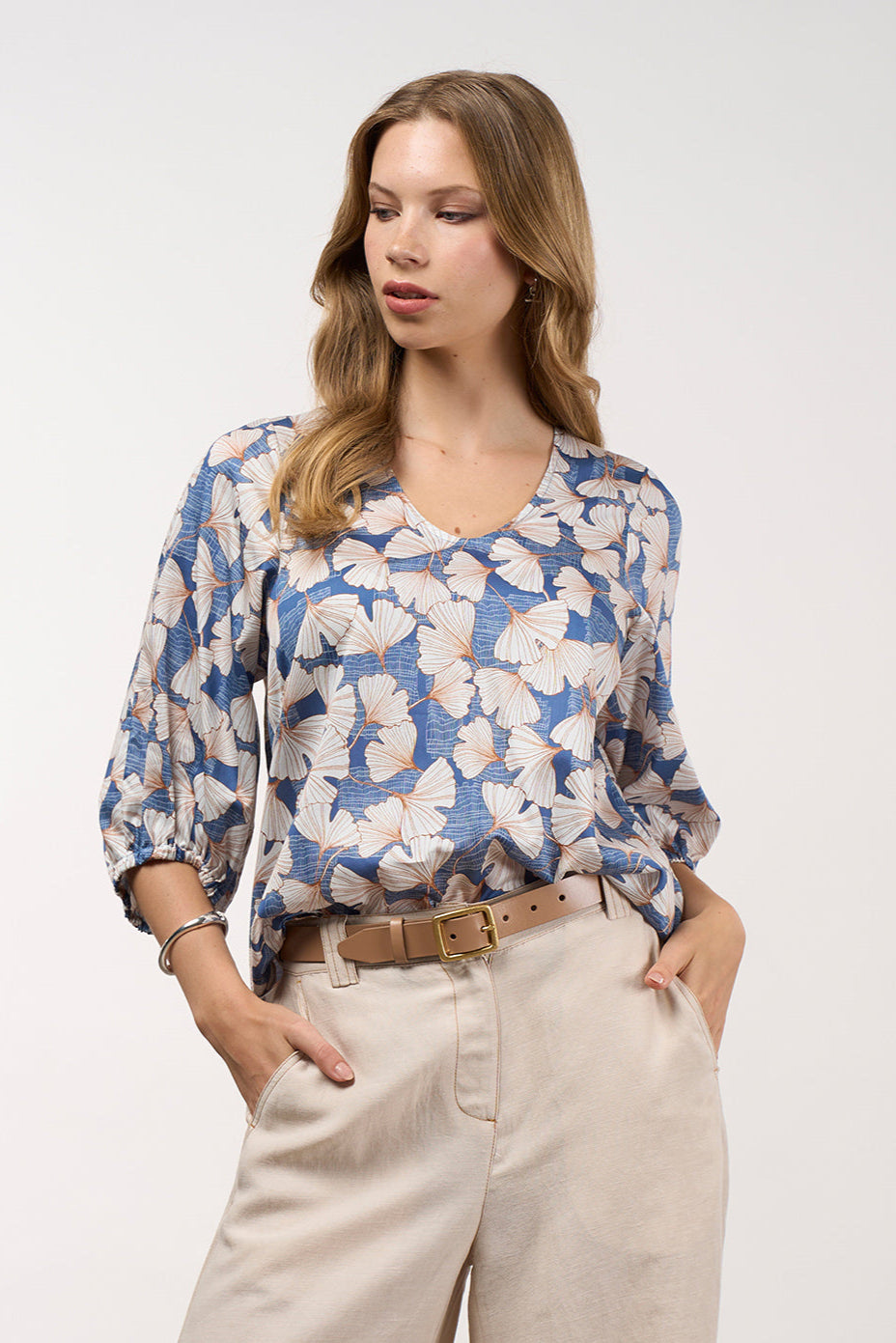 MADLY SWEETLY TAKE FLIGHT TOP - DENIM MULTI - THE VOGUE STORE