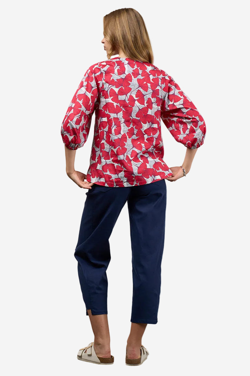 MADLY SWEETLY TAKE FLIGHT TOP - POPPY MULTI - THE VOGUE STORE