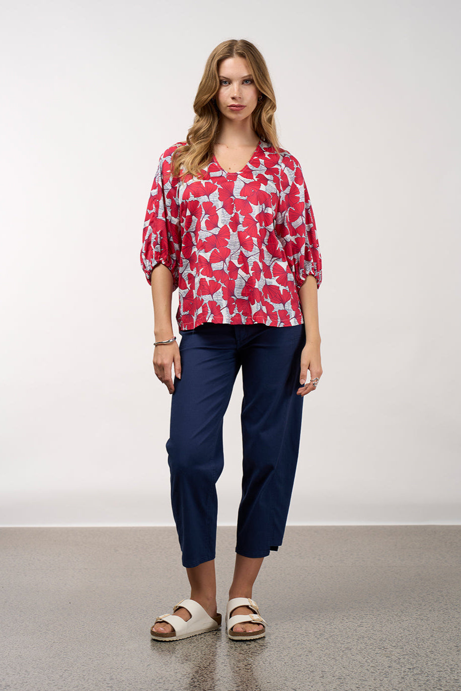 MADLY SWEETLY TAKE FLIGHT TOP - POPPY MULTI - THE VOGUE STORE
