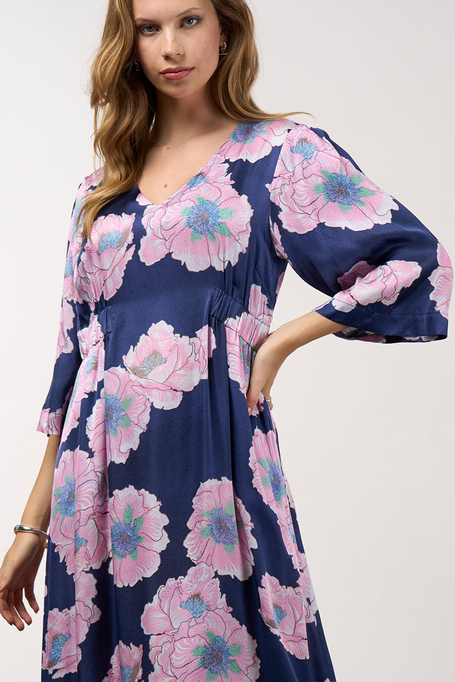 MADLY SWEETLY POETIC DRESS - INK MULTI - THE VOGUE STORE