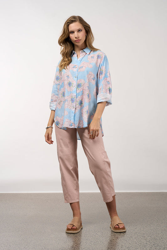 MADLY SWEETLY POETIC SHIRT - EGGSHELL MULTI - THE VOGUE STORE