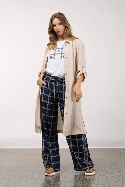 MADLY SWEETLY ASPECT TRENCH DRESS - BONE - THE VOGUE STORE