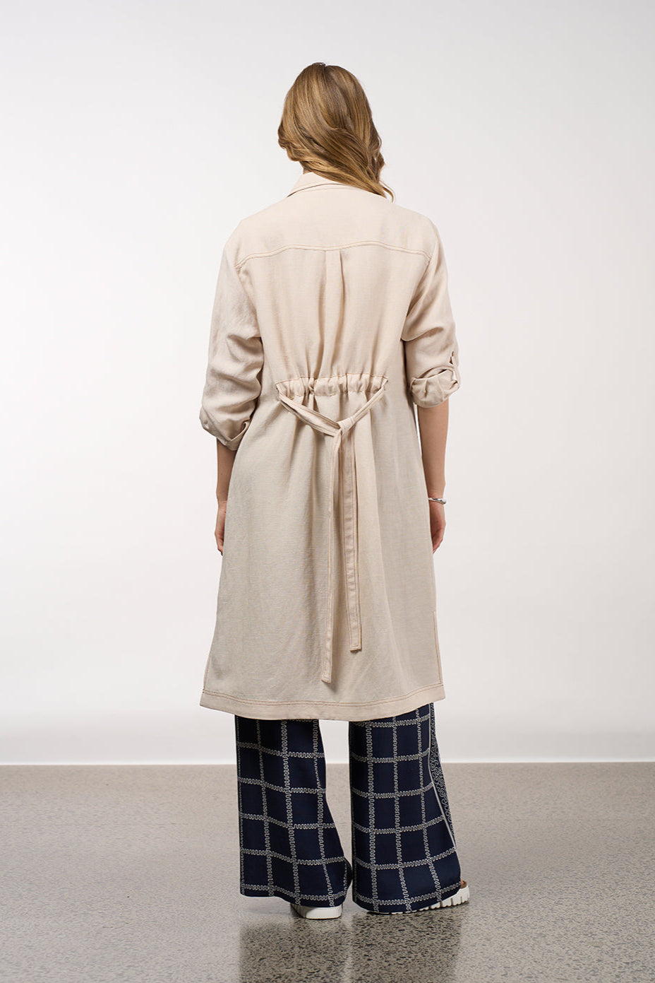 MADLY SWEETLY ASPECT TRENCH DRESS - BONE - THE VOGUE STORE