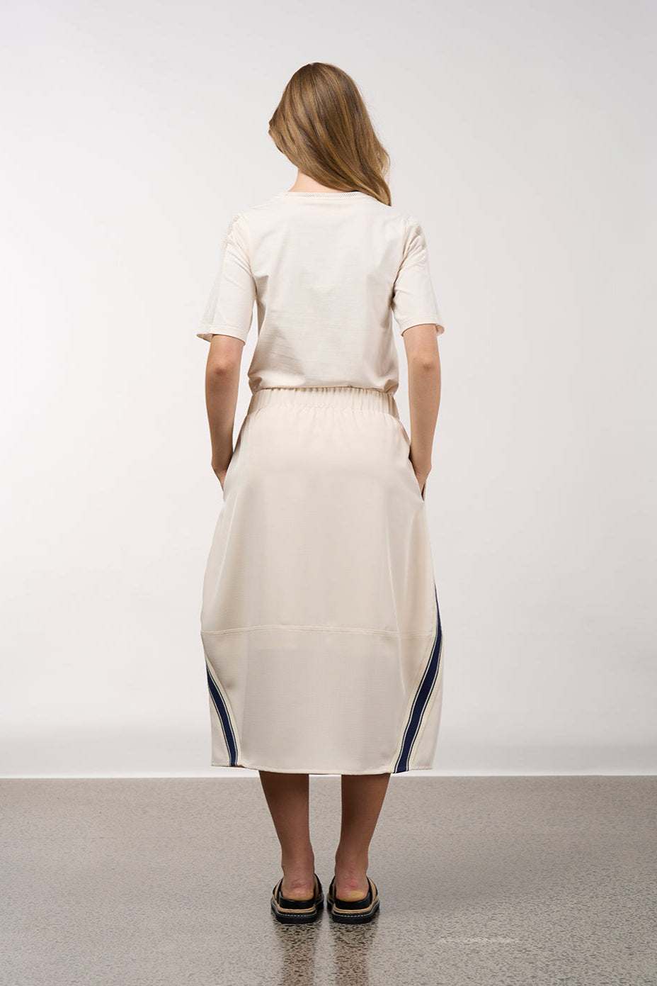 MADLY SWEETLY LINEAR SKIRT - VANILLA - THE VOGUE STORE