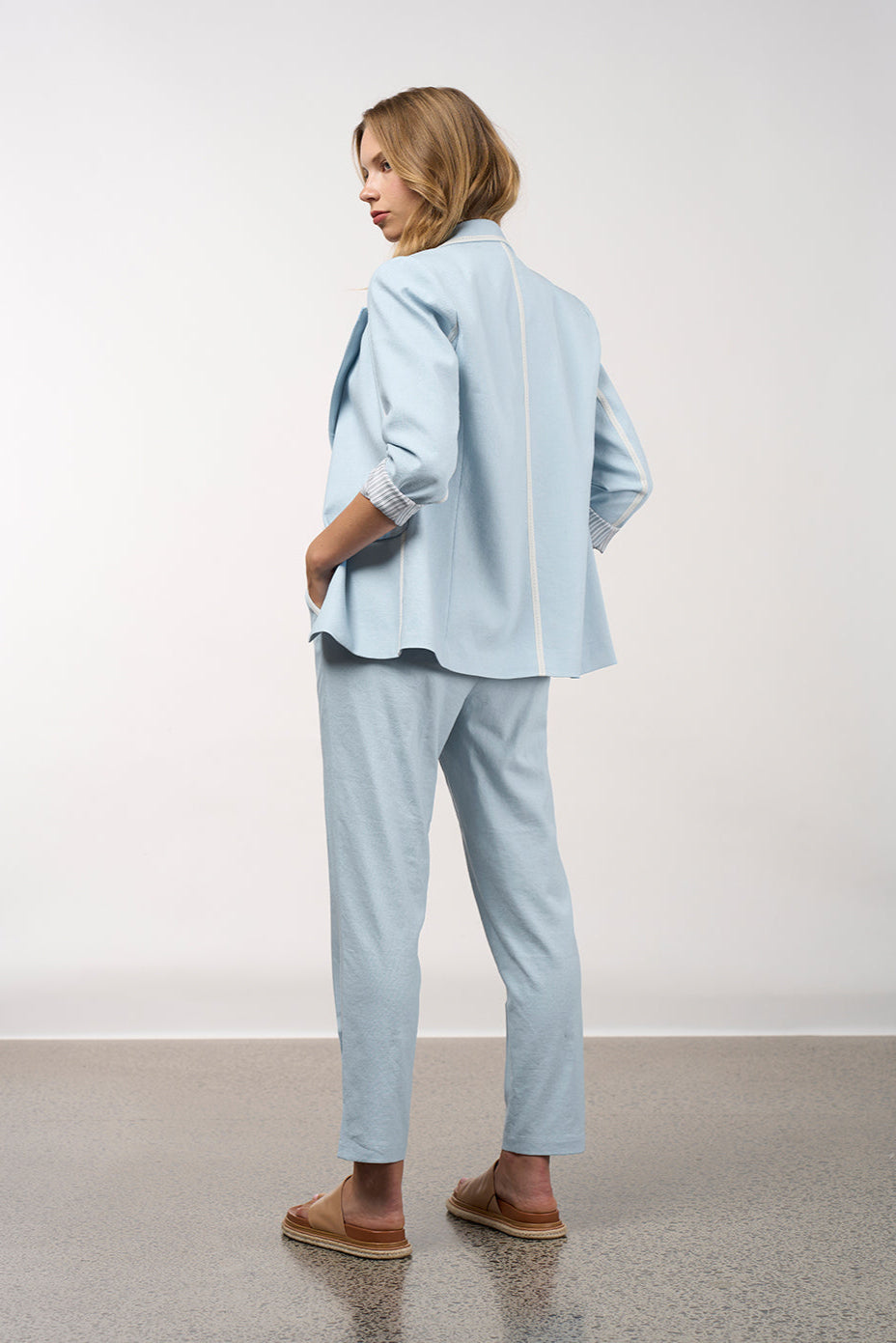 MADLY SWEETLY CADENCE PANT - ICE BLUE - THE VOGUE STORE