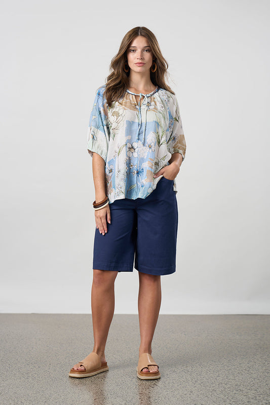 MADLY SWEETLY MELODY TOP - SAGE MULTI - THE VOGUE STORE