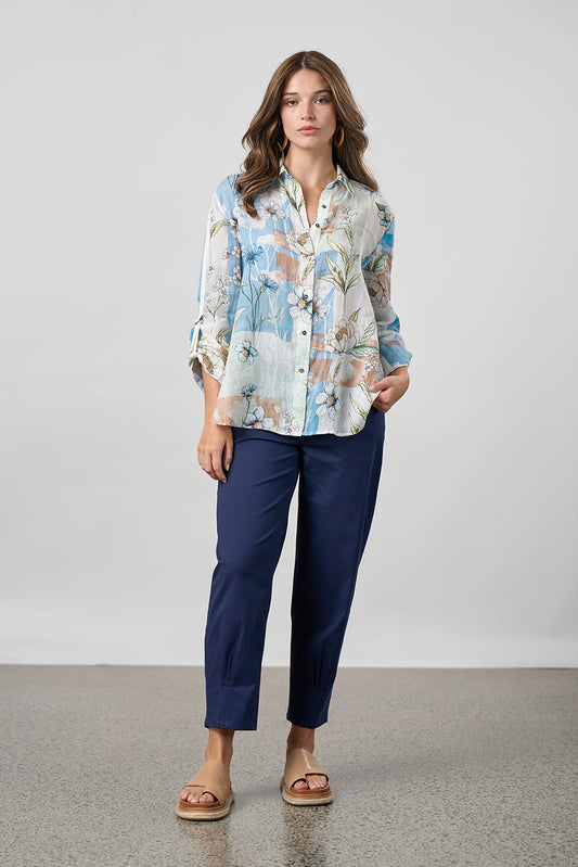 MADLY SWEETLY MELODY SHIRT - SAGE MULTI - THE VOGUE STORE