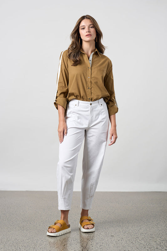 MADLY SWEETLY RATIO PANT - WHITE - THE VOGUE STORE