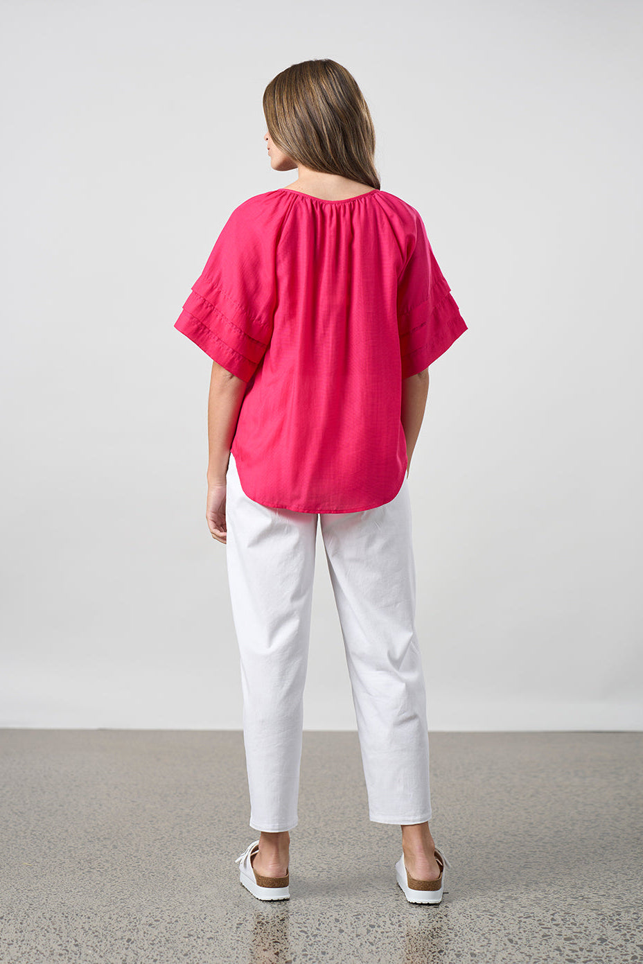 MADLY SWEETLY PARALLEL TOP - MAGENTA - THE VOGUE STORE
