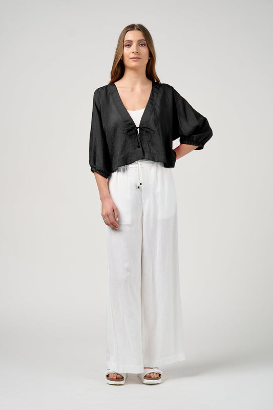 MADLY SWEETLY VEIL JACKET - BLACK - THE VOGUE STORE