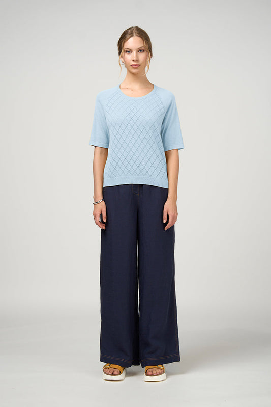 MADLY SWEETLY AERO TEE - ICE BLUE - THE VOGUE STORE