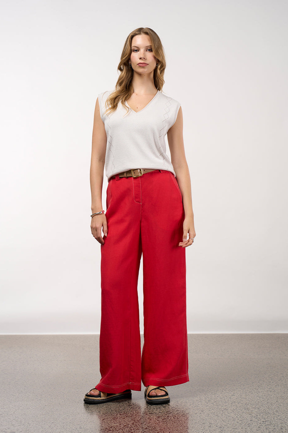MADLY SWEETLY ASPECT PANT - POPPY - THE VOGUE STORE
