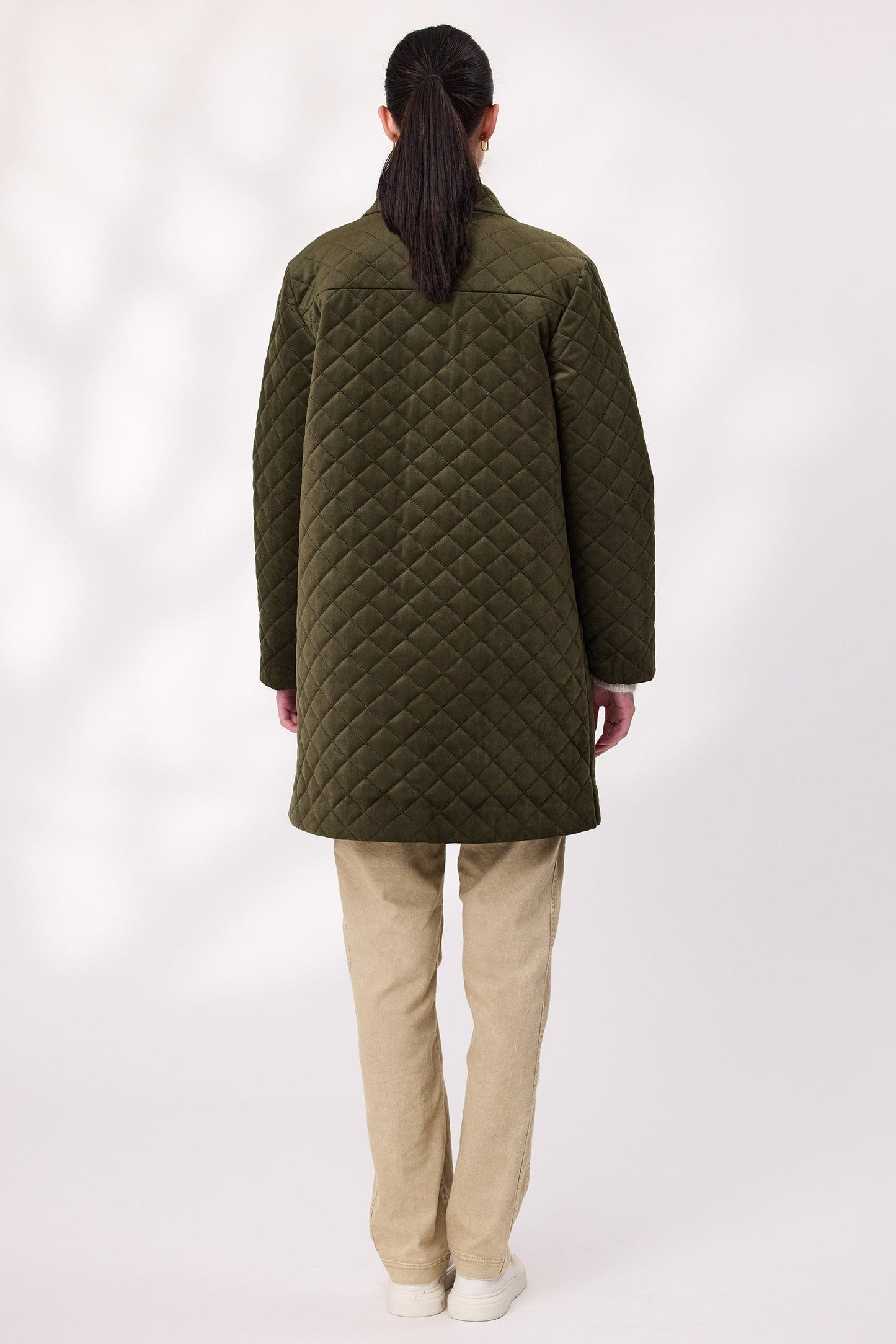 DESIGN NATION ENTRANCE COAT - KHAKI - THE VOGUE STORE
