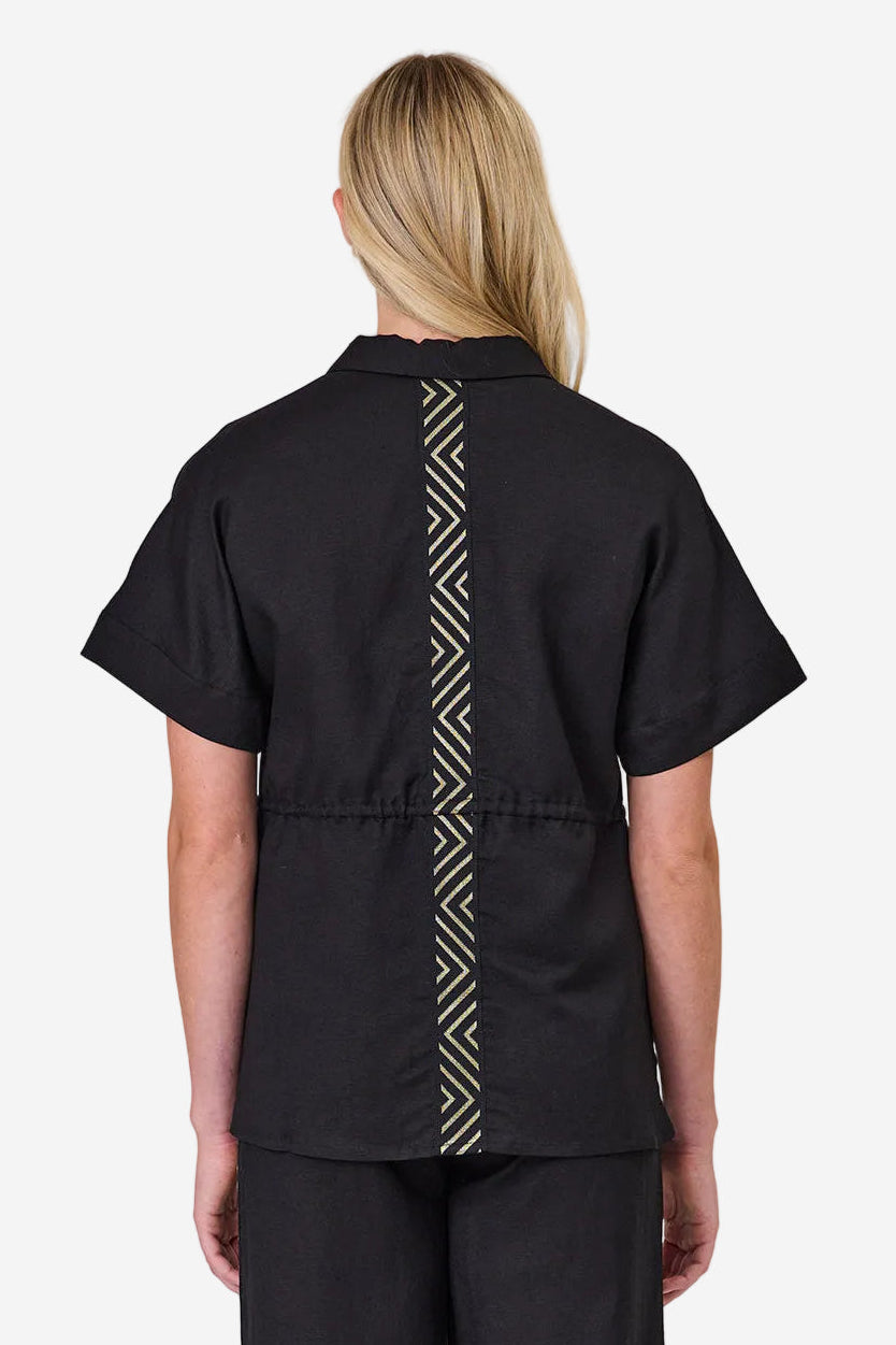 DUO ZENITH SHACKET - BLACK - THE VOGUE STORE