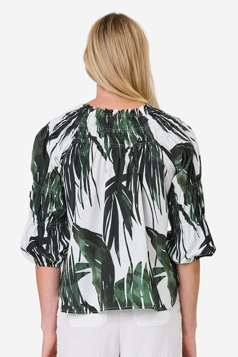 DUO BREEZE SHIRRED TOP - THE VOGUE STORE