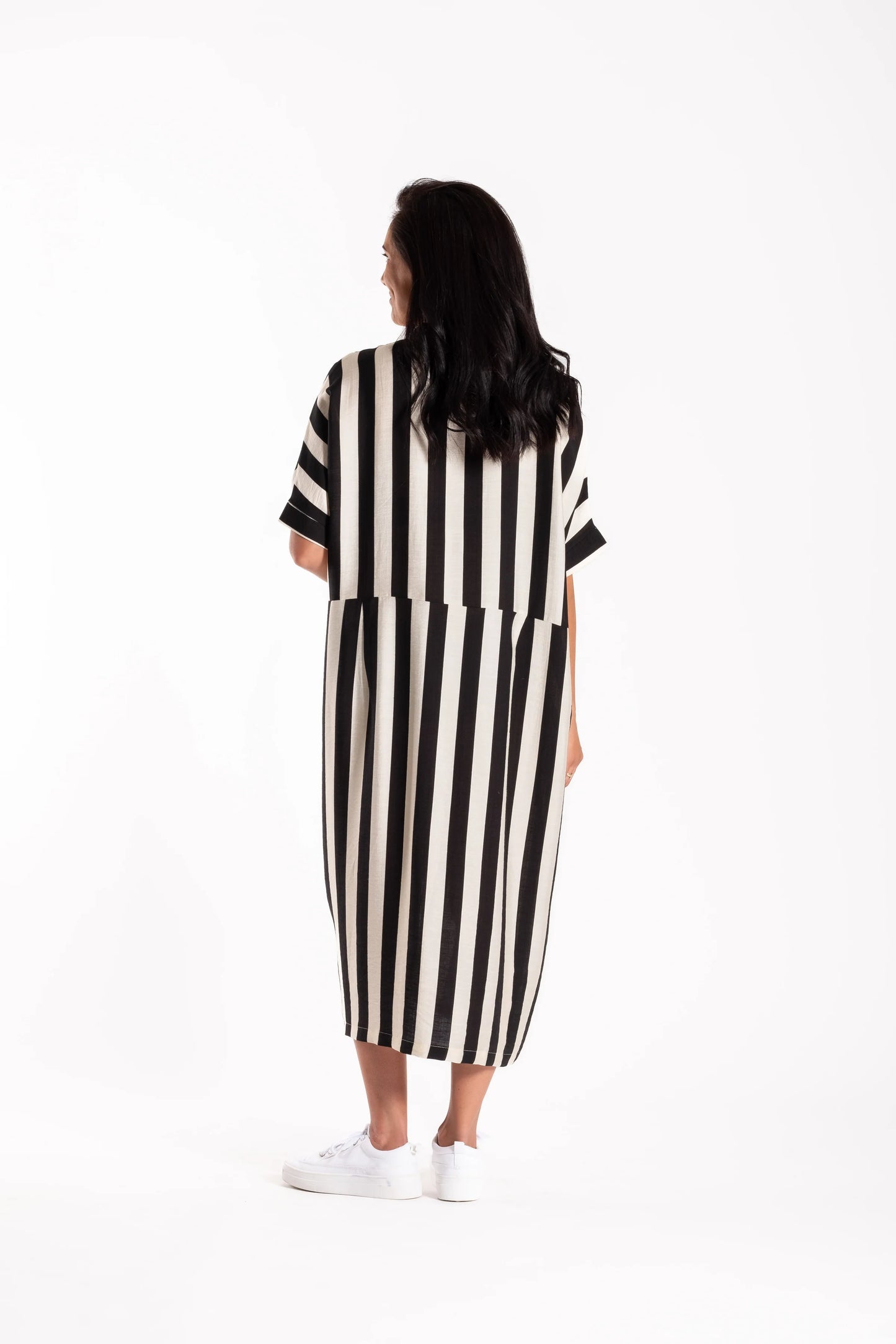 JELLICOE JAYDE DRESS - BLACK STRIPE - THE VOGUE STORE