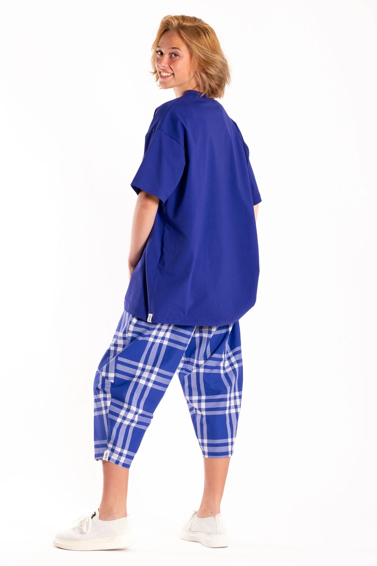 DEEANNE HOBBS OVERSIZED BOX TEE - INDIGO - THE VOGUE STORE