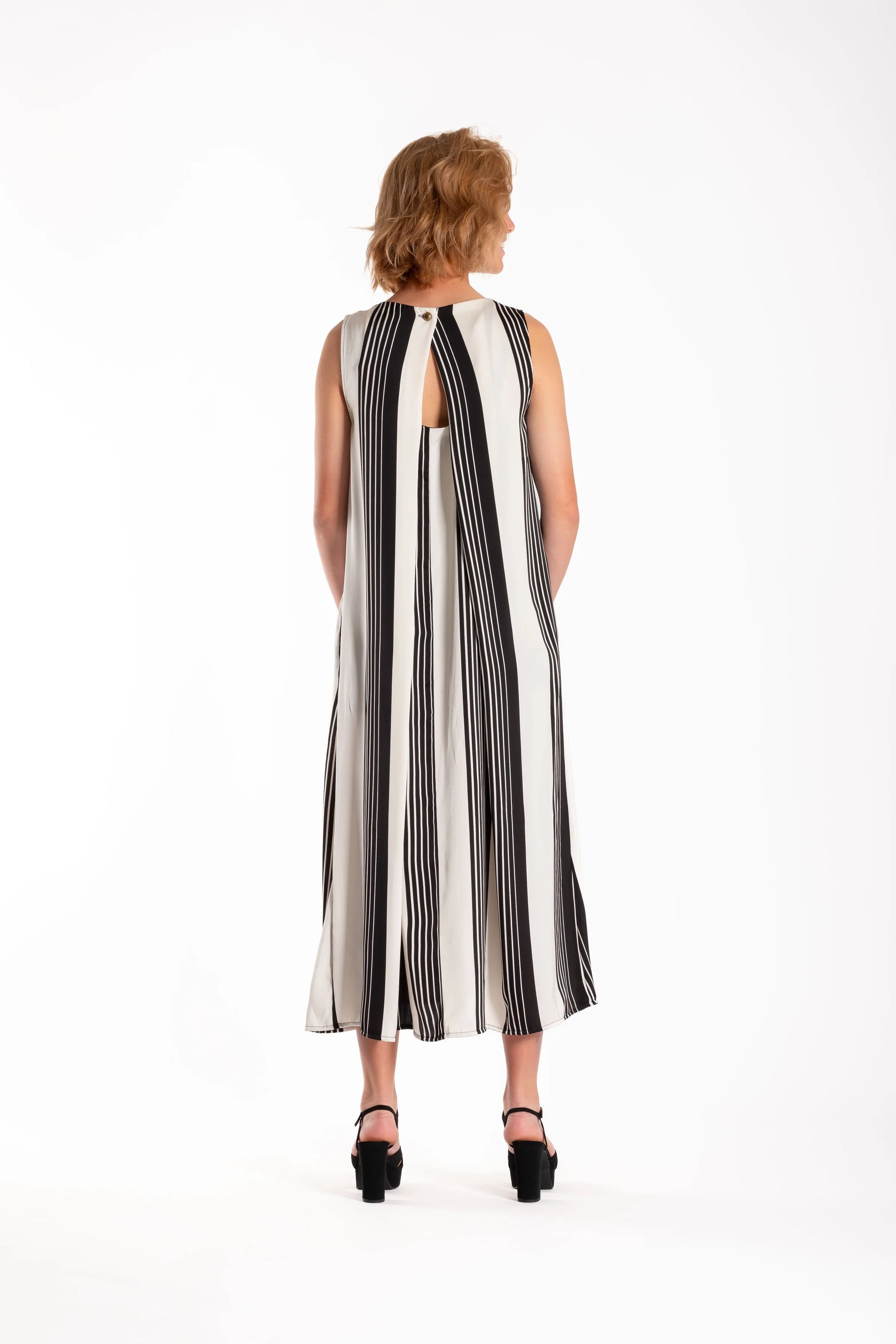 DEEANNE HOBBS TASMIN DRESS - DIVIDED STRIPES - THE VOGUE STORE