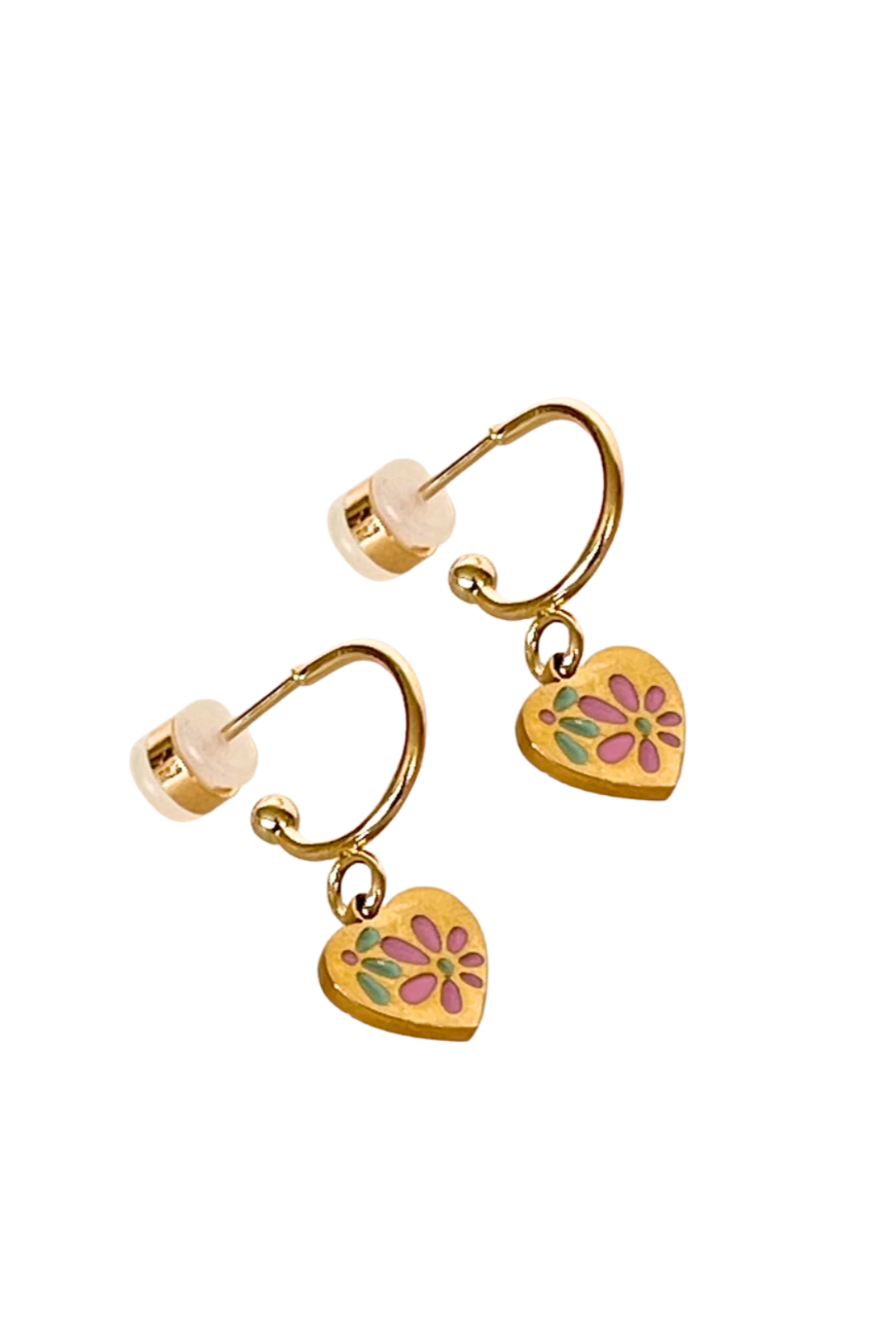 PENNY FOGGO PRETTY GOLD FLORAL HALF HOOPS - THE VOGUE STORE