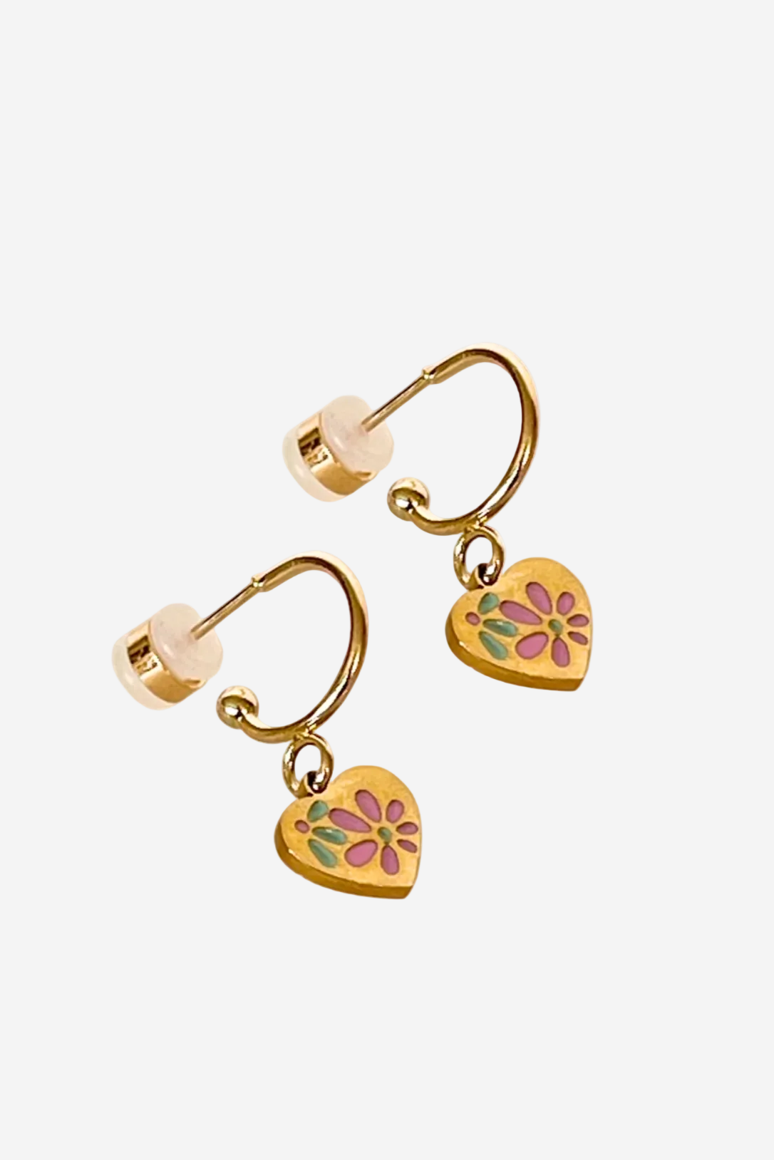 PENNY FOGGO PRETTY GOLD FLORAL HALF HOOPS - THE VOGUE STORE
