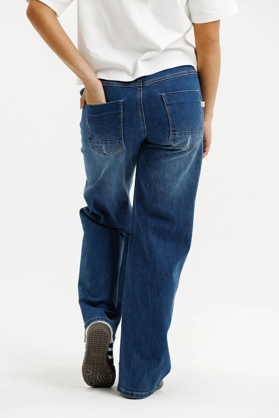 HOMELEE PALAZZO JEANS - BLUE WASH - THE VOGUE STORE