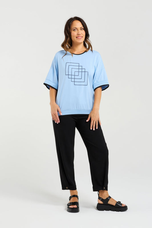 SEDUCE GEMMA TOP - BLUE - THE VOGUE STORE