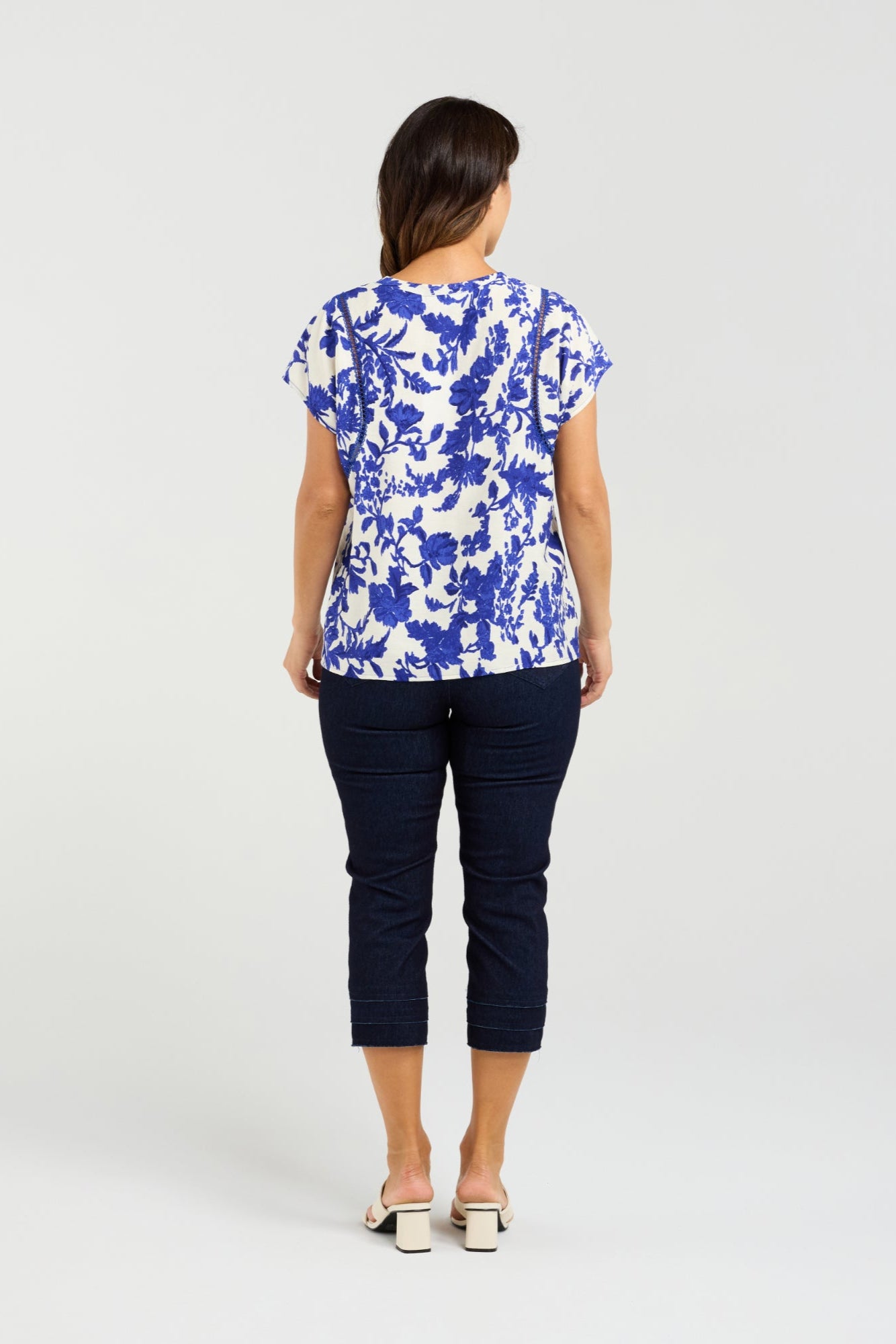 SEDUCE STELLA TOP - COBALT BLOSSOM - THE VOGUE STORE