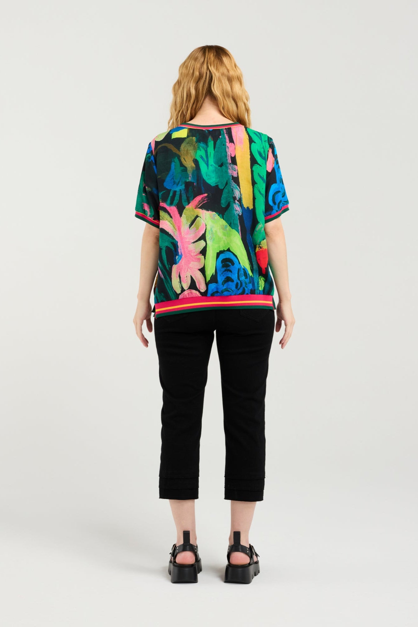 SEDUCE ZOE TOP - MIDNIGHT FERN - THE VOGUE STORE