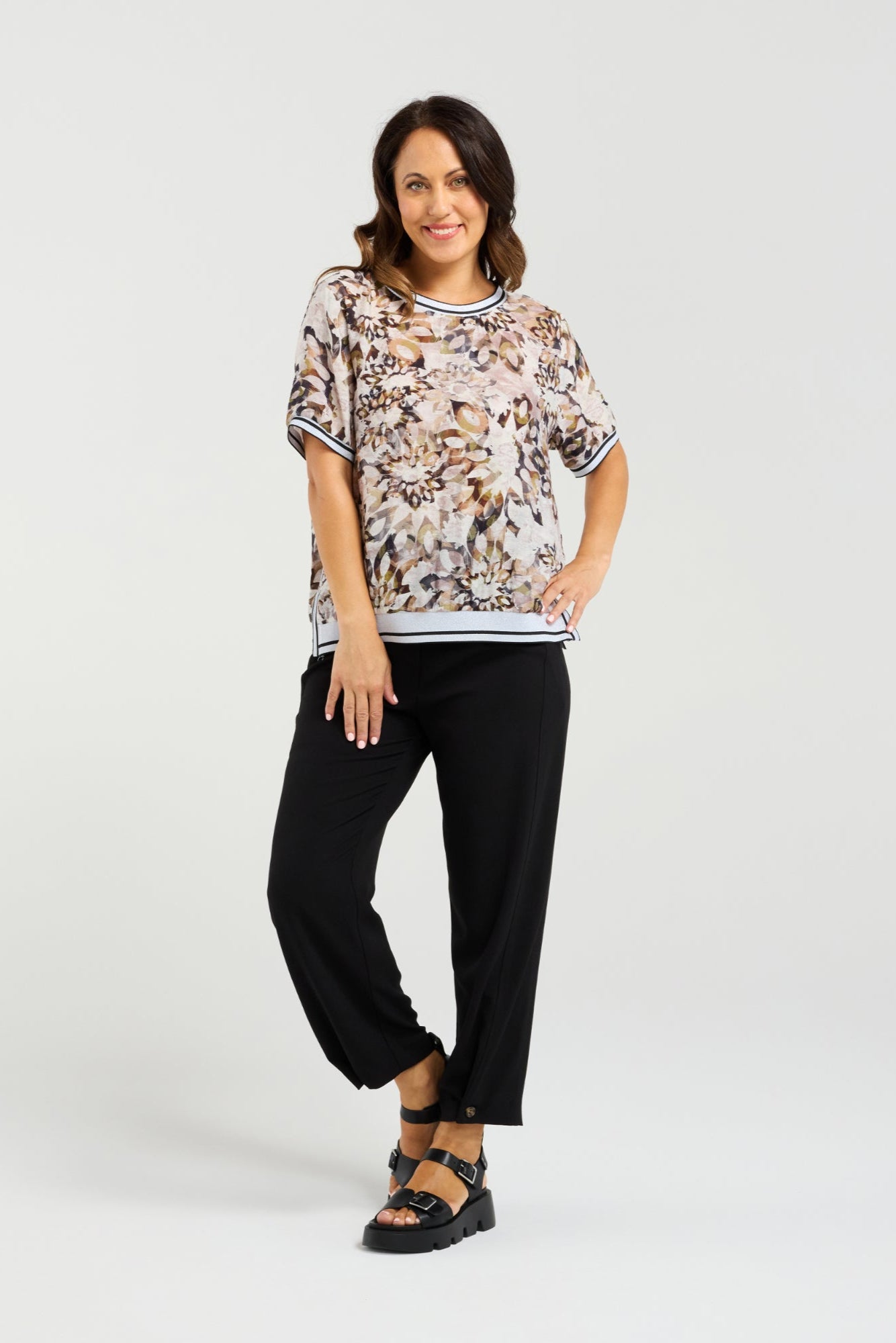 SEDUCE ZOE TOP - SAGE MOSAIC - THE VOGUE STORE