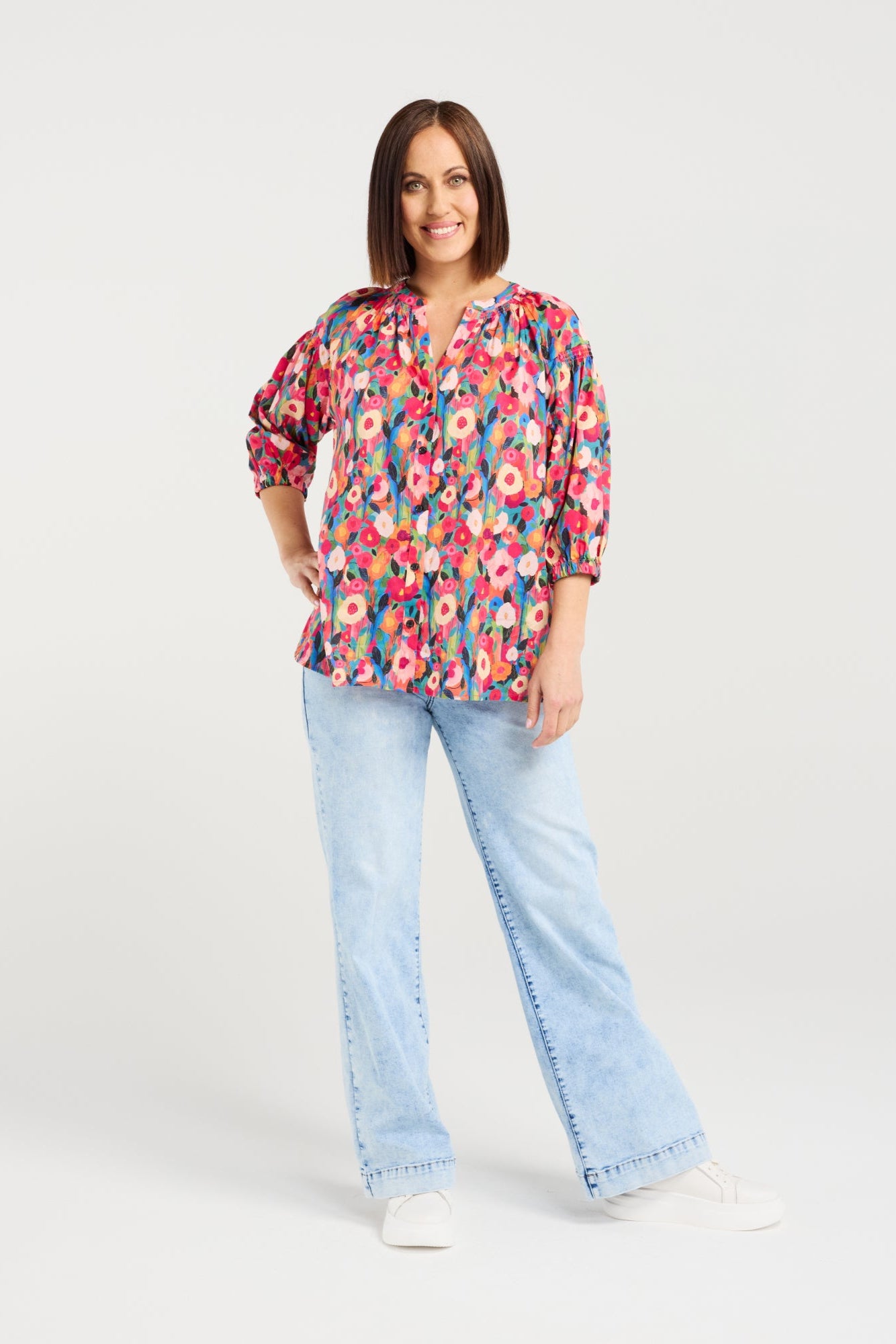 SEDUCE EVIE SHIRT - CANVAS BLOOM - THE VOGUE STORE