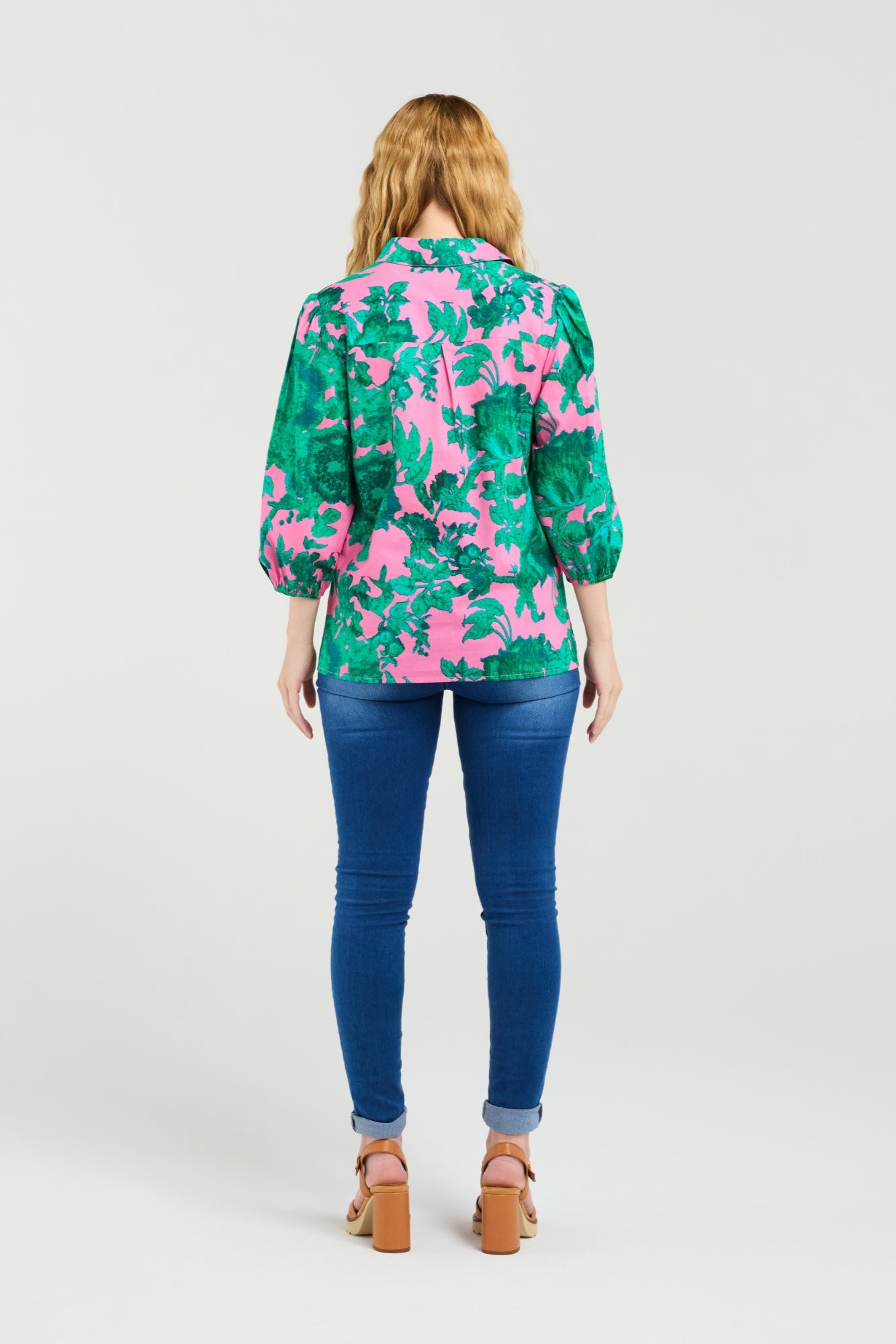 SEDUCE JULIETTE BLOUSE - PINK JUNGLE - THE VOGUE STORE