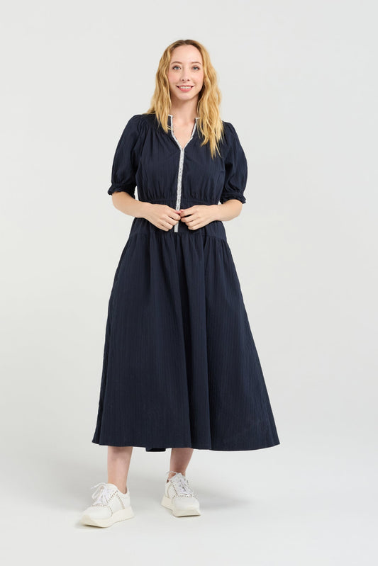 SEDUCE MATILDA DRESS - BLUE - THE VOGUE STORE