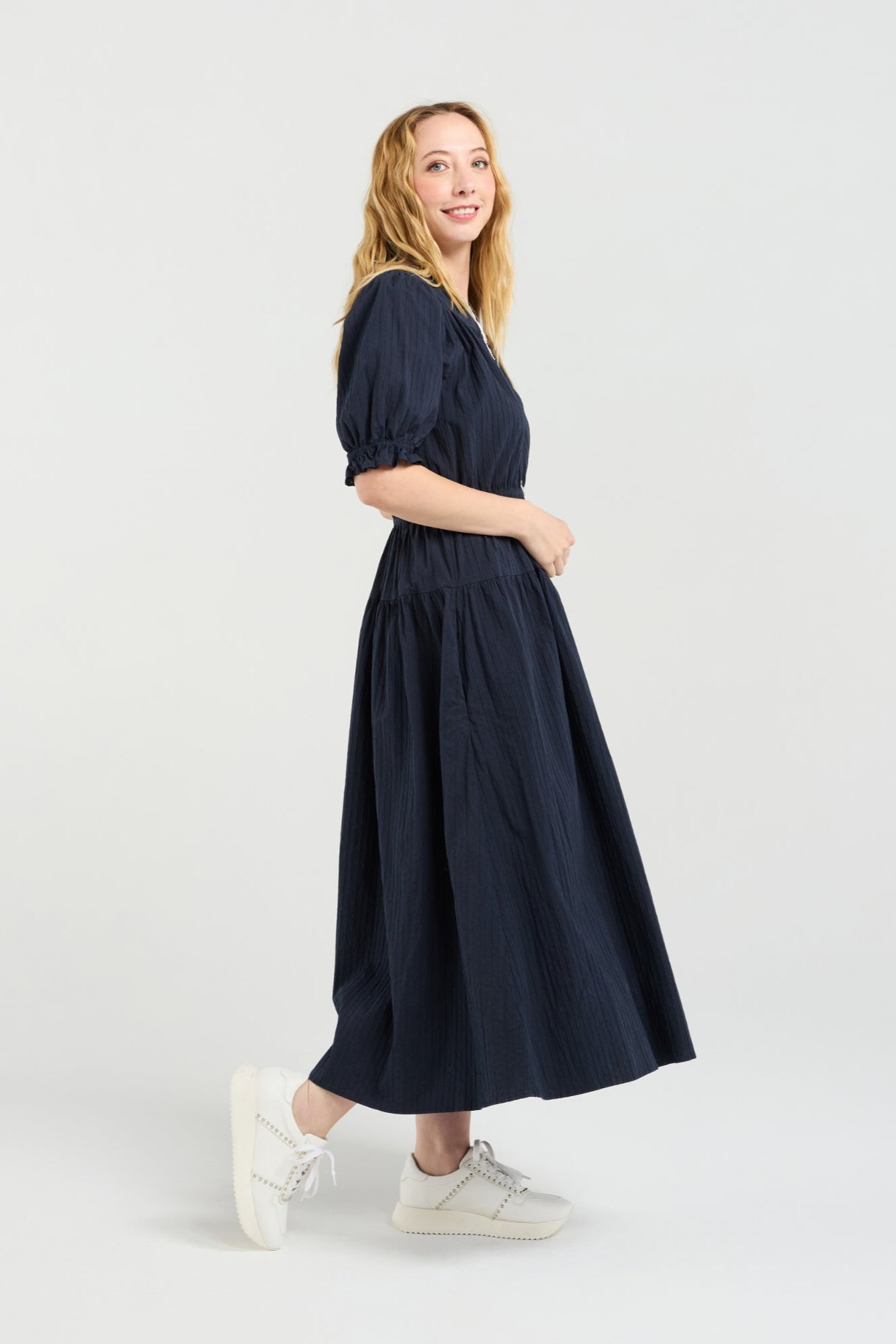 SEDUCE MATILDA DRESS - BLUE - THE VOGUE STORE