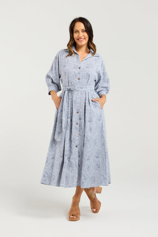 SEDUCE AVA DRESS - PETAL PLAID - THE VOGUE STORE