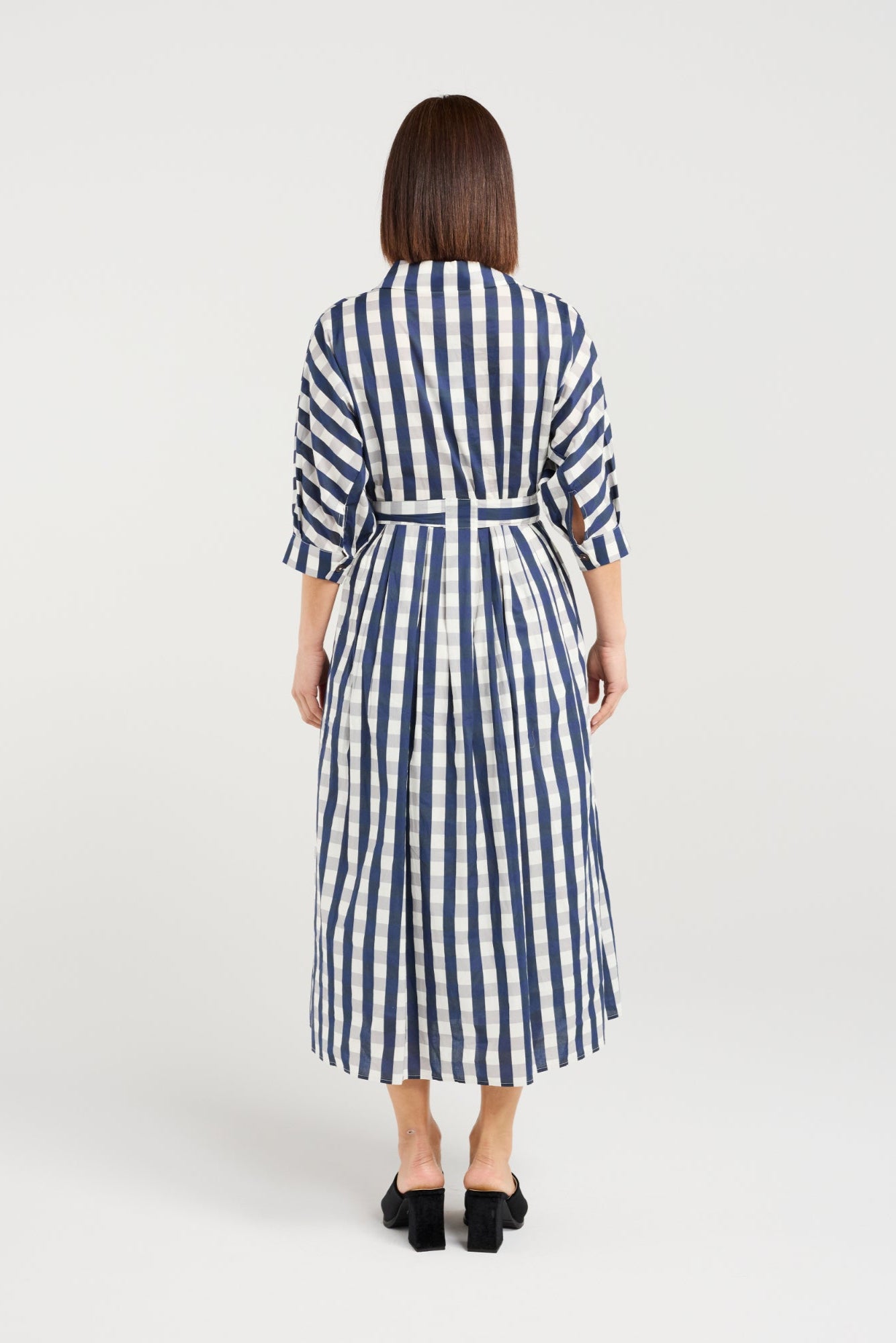 SEDUCE AVA DRESS - INK CHECK - THE VOGUE STORE