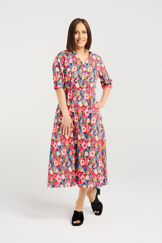 SEDUCE MARGOT DRESS - CANVAS BLOOM - THE VOGUE STORE