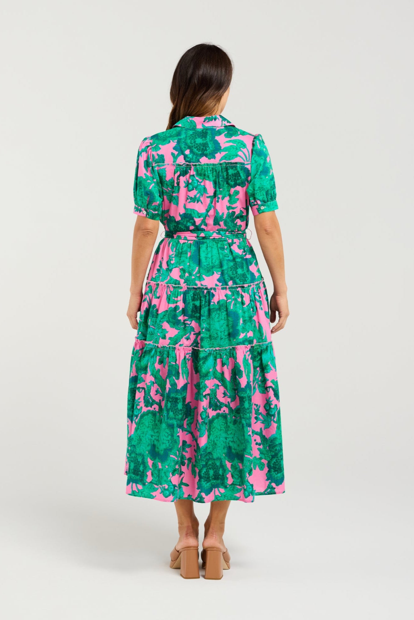 SEDUCE ELISE DRESS - PINK JUNGLE - THE VOGUE STORE