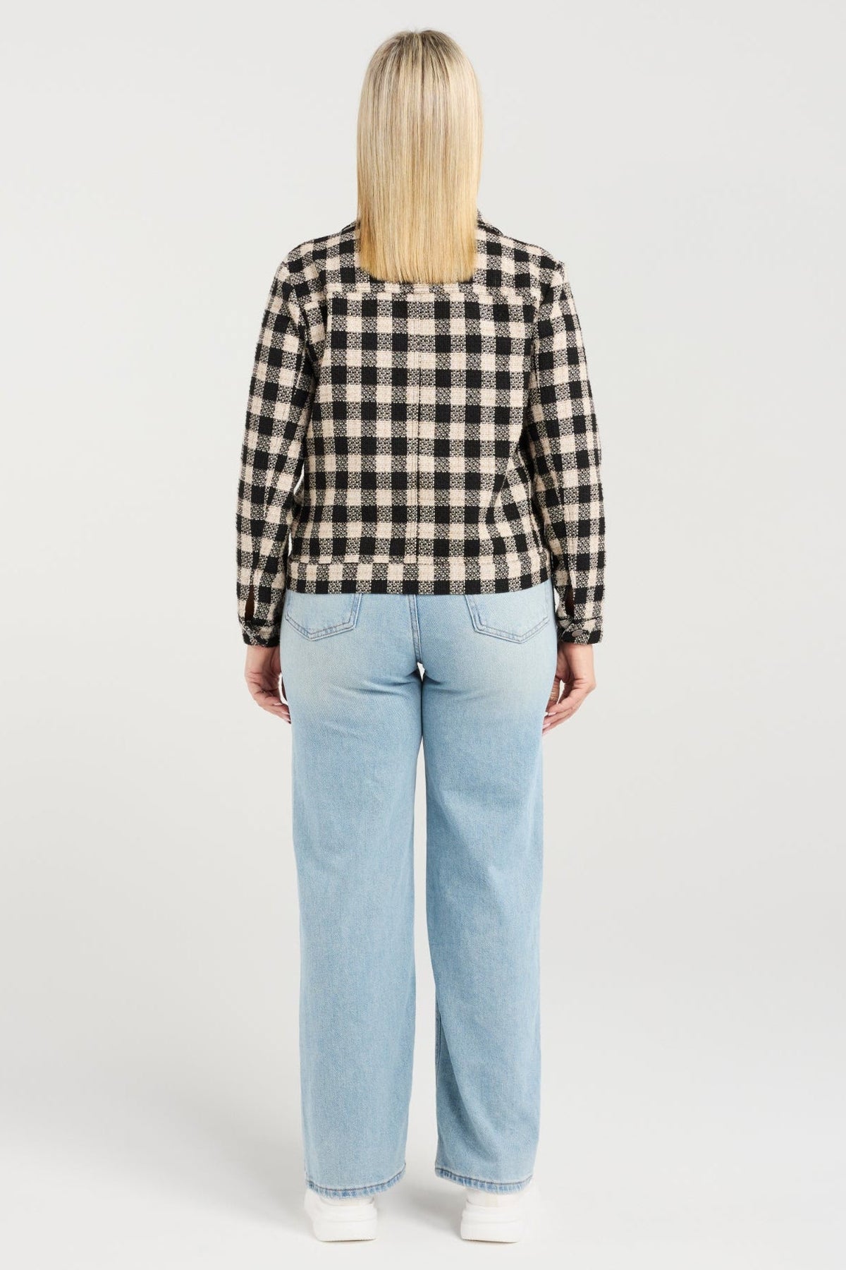 SEDUCE TRISH JACKET - GRANITE CHECK - THE VOGUE STORE