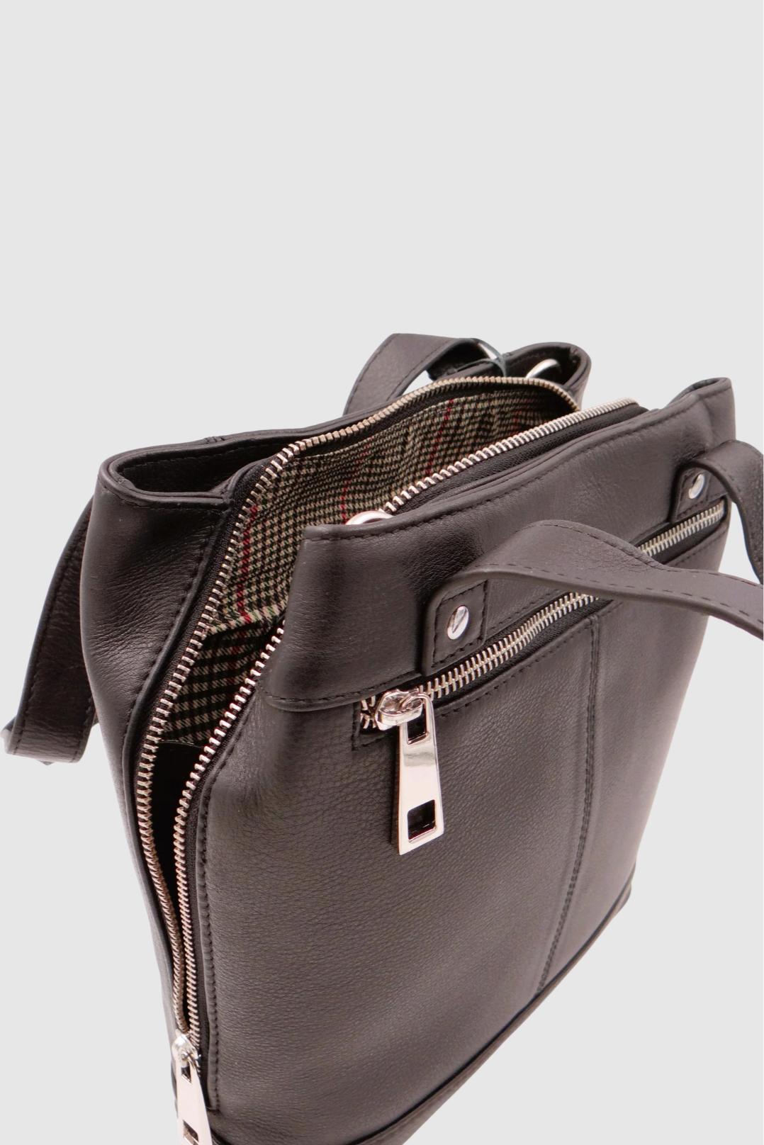 SECOND NATURE SMALL TOTE - BLACK/SILVER