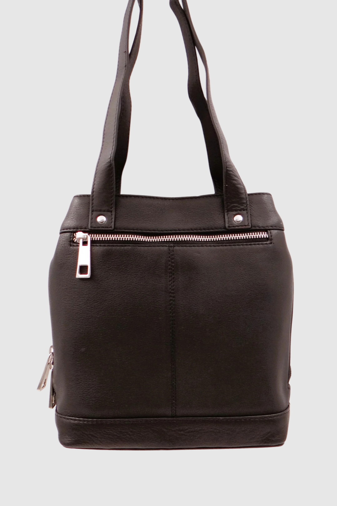 SECOND NATURE SMALL TOTE - BLACK/SILVER - THE VOGUE STORE