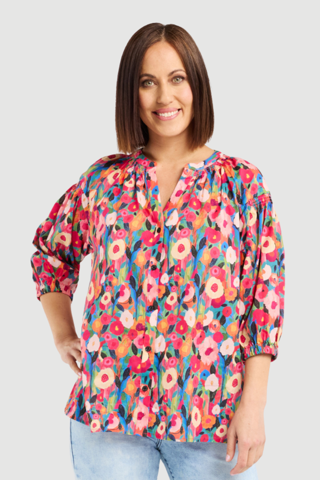 SEDUCE EVIE SHIRT - CANVAS BLOOM - THE VOGUE STORE