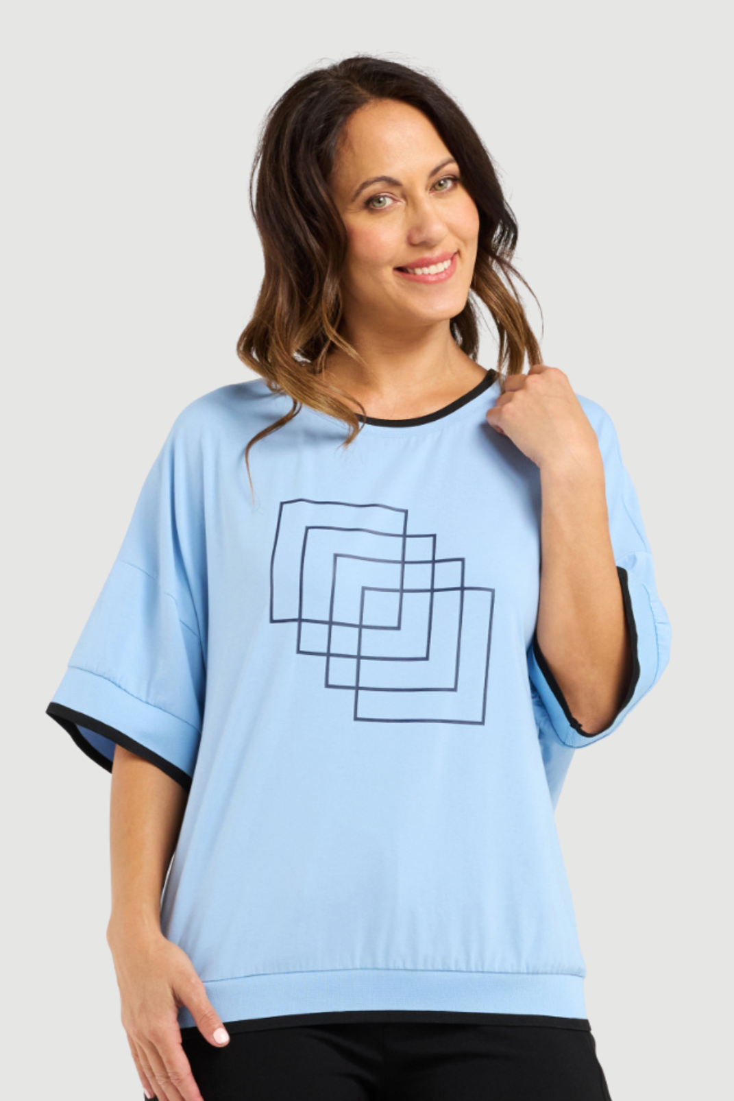 SEDUCE GEMMA TOP - BLUE - THE VOGUE STORE