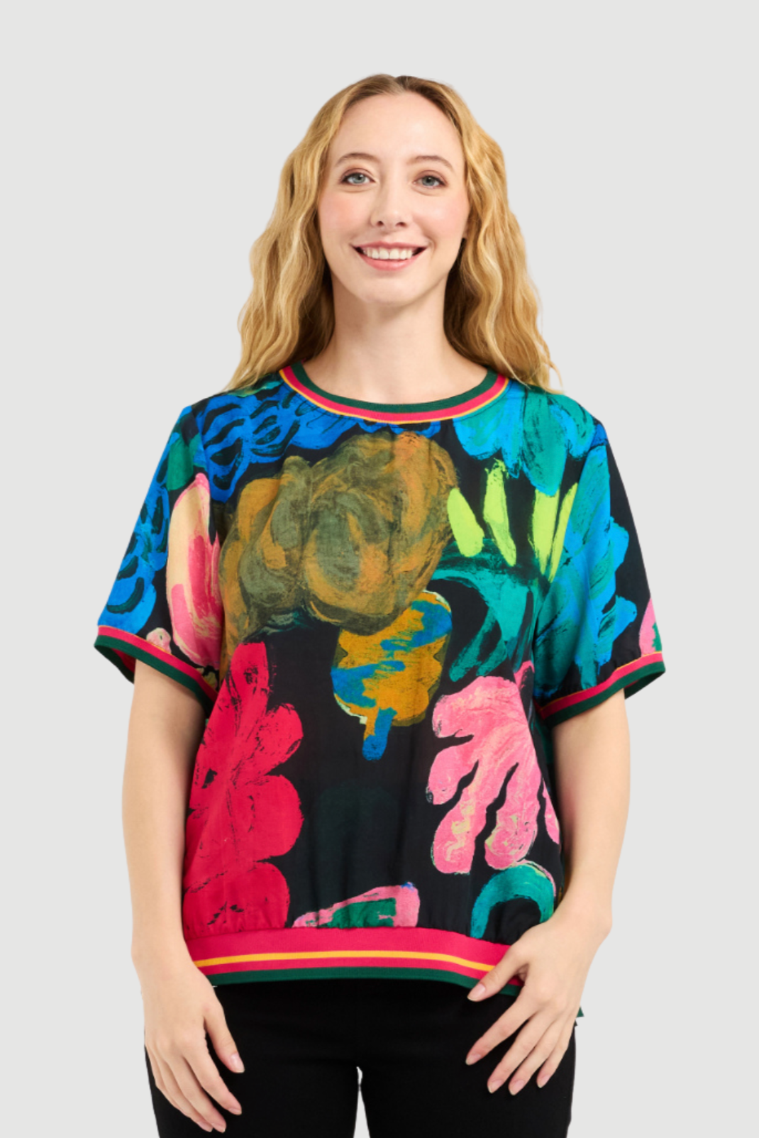 SEDUCE ZOE TOP - MIDNIGHT FERN - THE VOGUE STORE